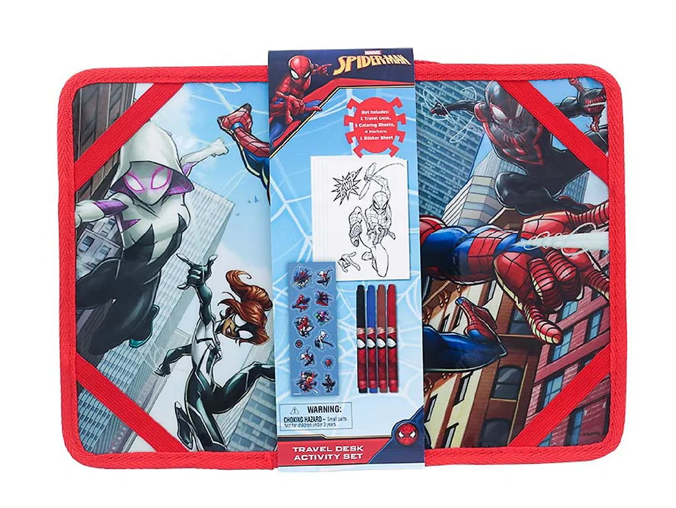 Disney Marvel Spidey Travel Painting Table Pens And stickers Set for Boys 