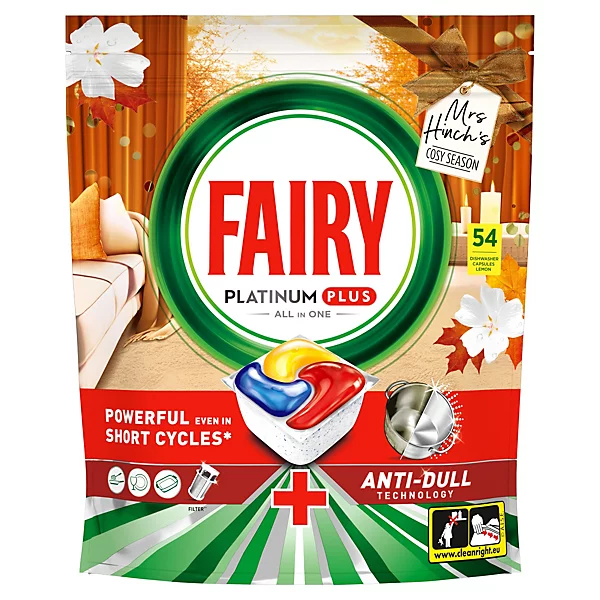 Fairy Platinum Plus Mrs Hinch Cosy Season Dishwasher Tablets 54 Tablets