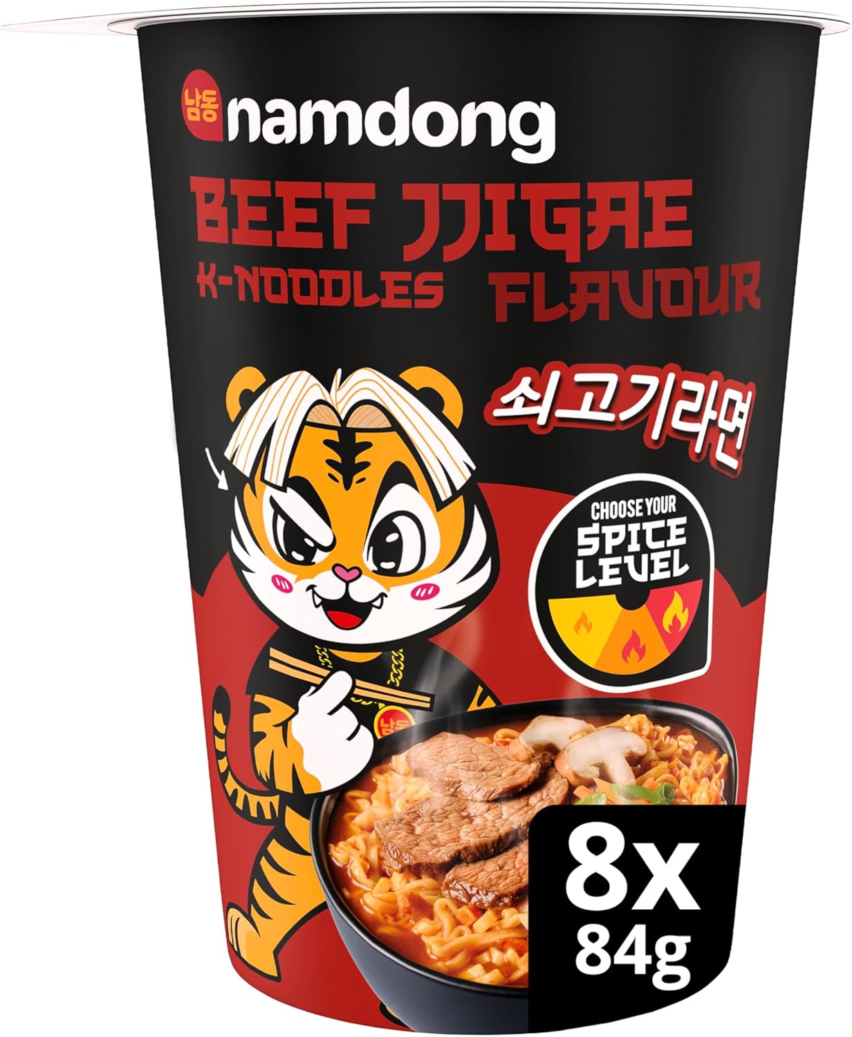 Namdong Beef Jjigae Pot Korean-style Instant Noodles 8x 83g