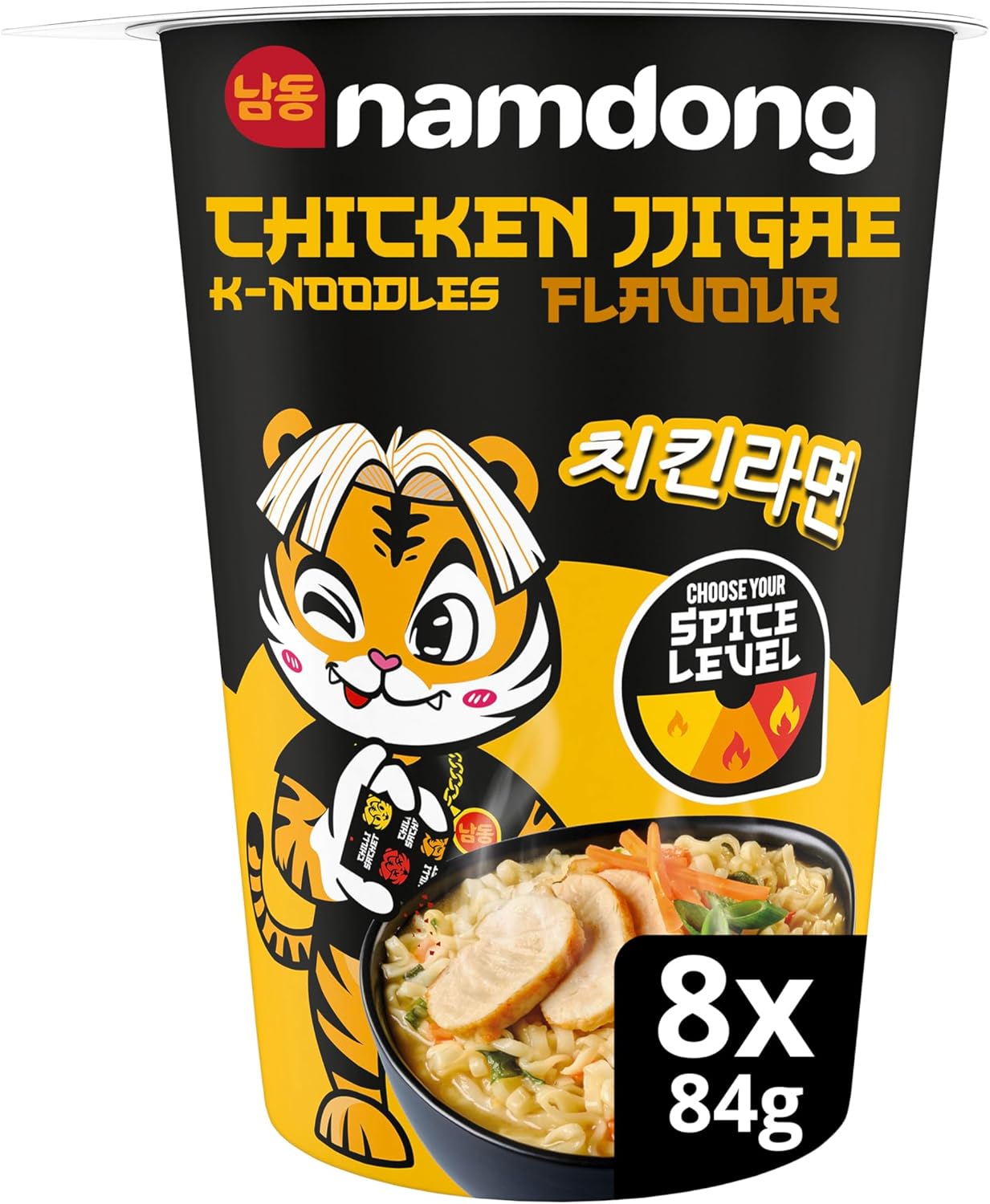 Namdong Chicken Jjigae Noodle Pot Korean-style Instant Noodles 8x 84g