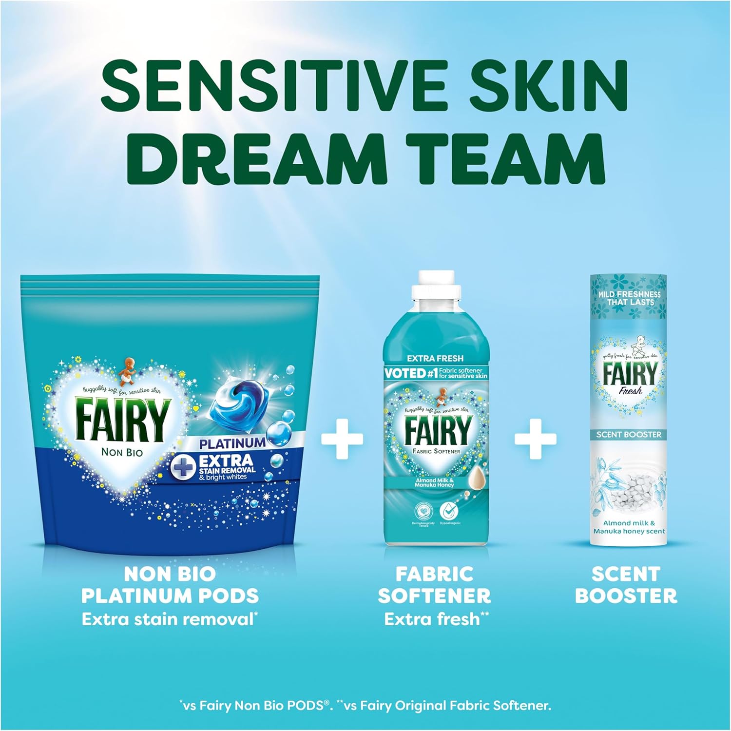 Fairy Non Bio Platinum Washing Pods Extra Stain Removal (3 x 44 Wash, 132 Washes)