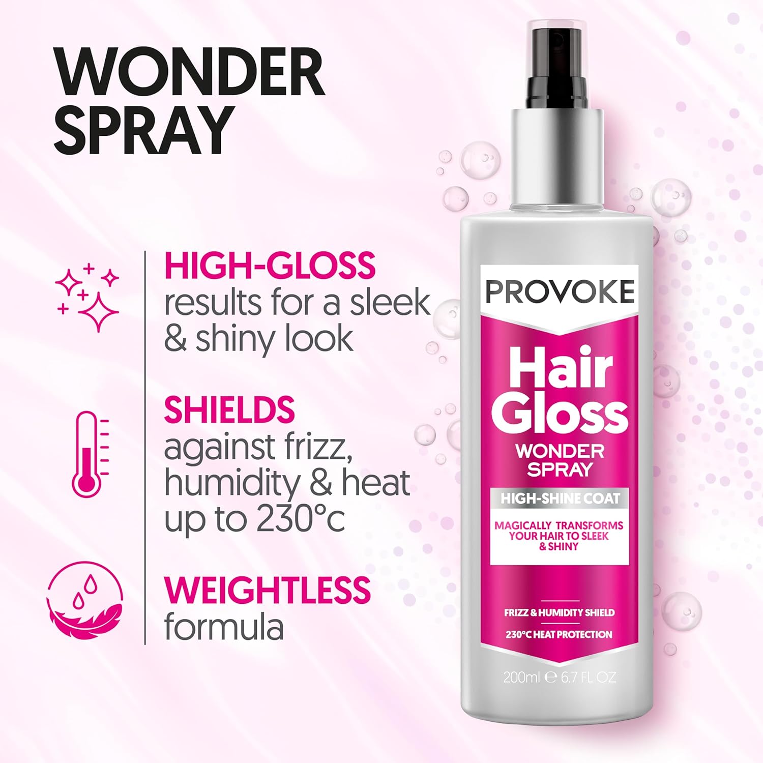PROVOKE Hair Gloss High-Shine Coat Wonder Spray 200ml