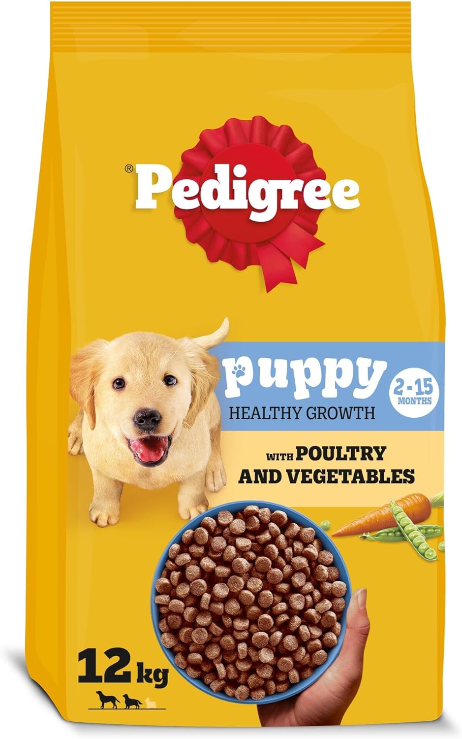 Pedigree Complete Puppy Dry Dog Food Poultry and Vegetables, 12kg