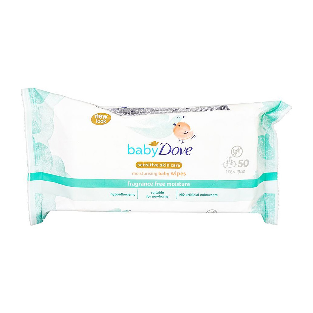Dove Baby Wipes Fragrance free Sensitive Baby Wipes 50PK