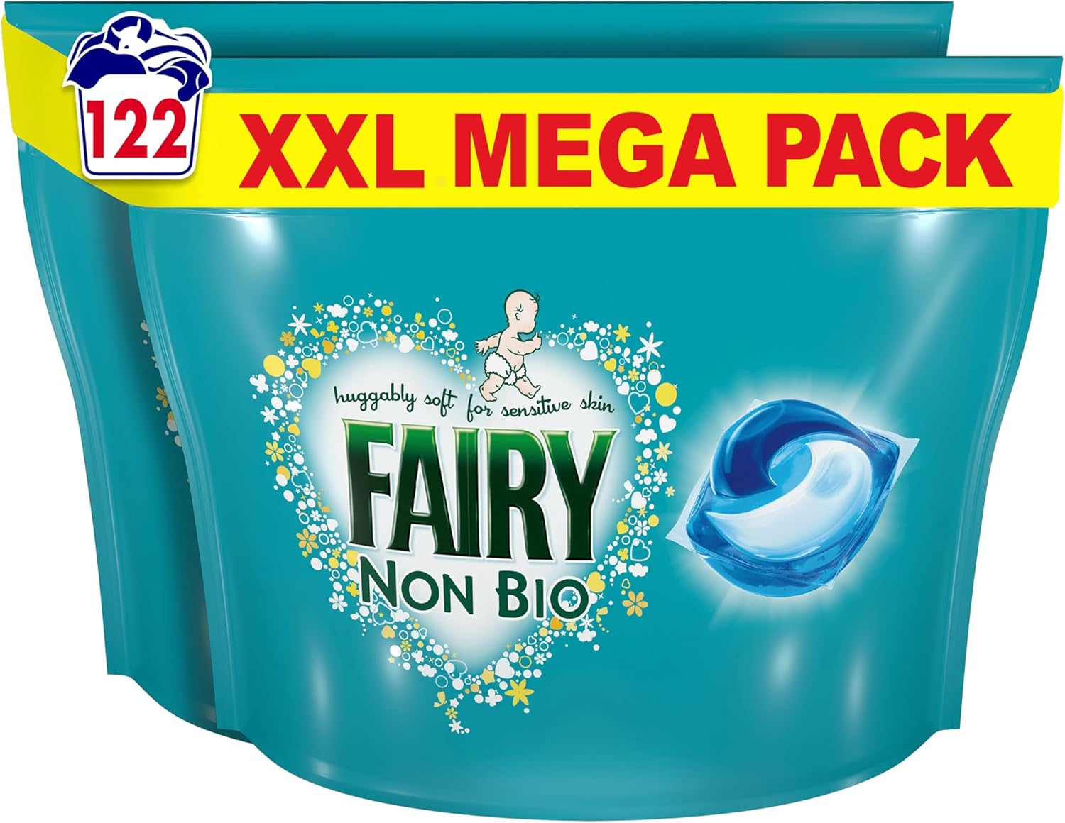 Fairy Non Bio All-in-1 PODS Laundry Detergent Capsules, 61 Wash