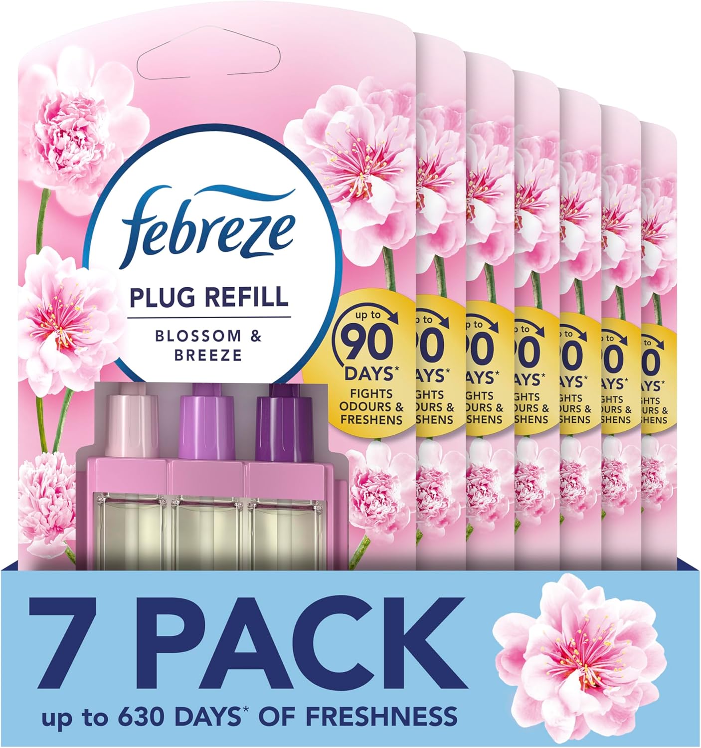 Febreze 3Volution Plug-In Air Freshener Refill, Blossom & Breeze (7 x 20ml)