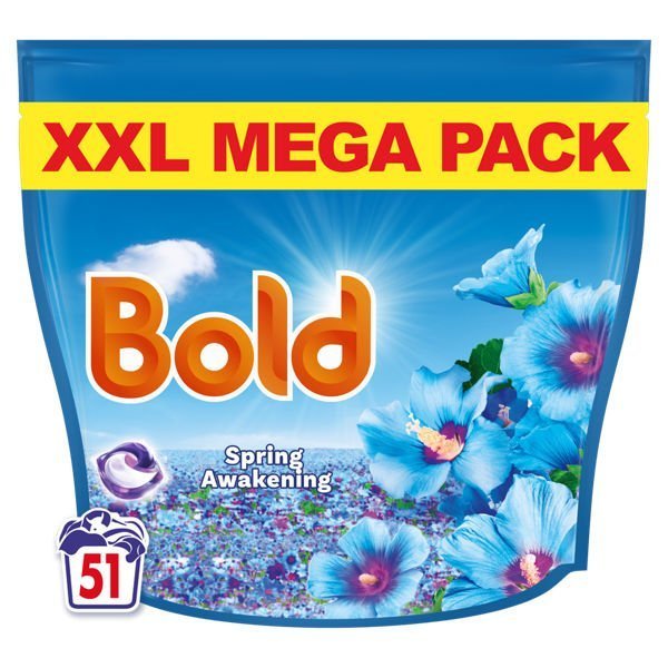 Bold All-in-1 Spring Awakening Pods Washing Capsules (2 x 51 Washes)