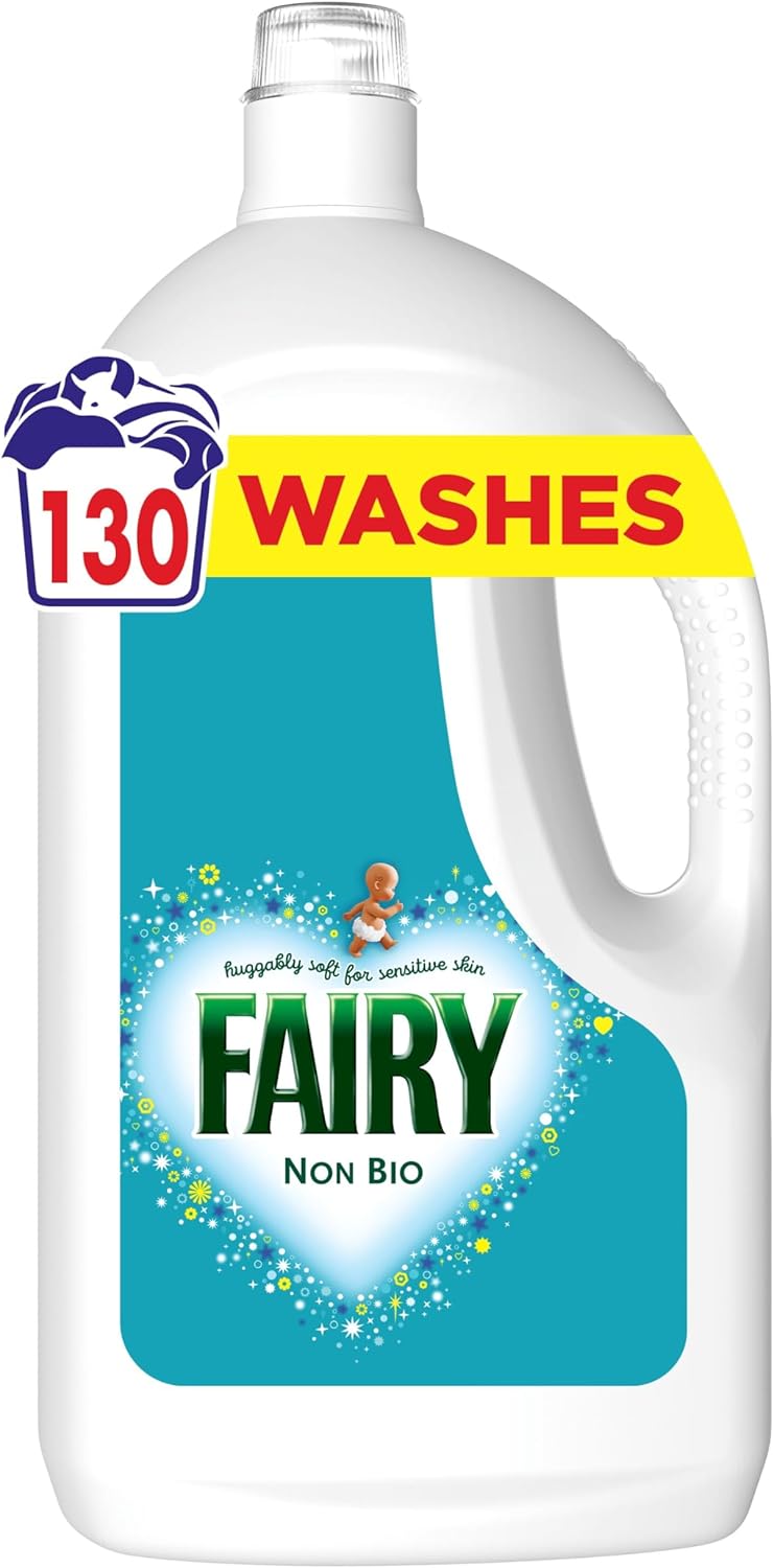 Fairy Platinum Non Bio Washing Liquid Laundry Detergent, 130 Washes