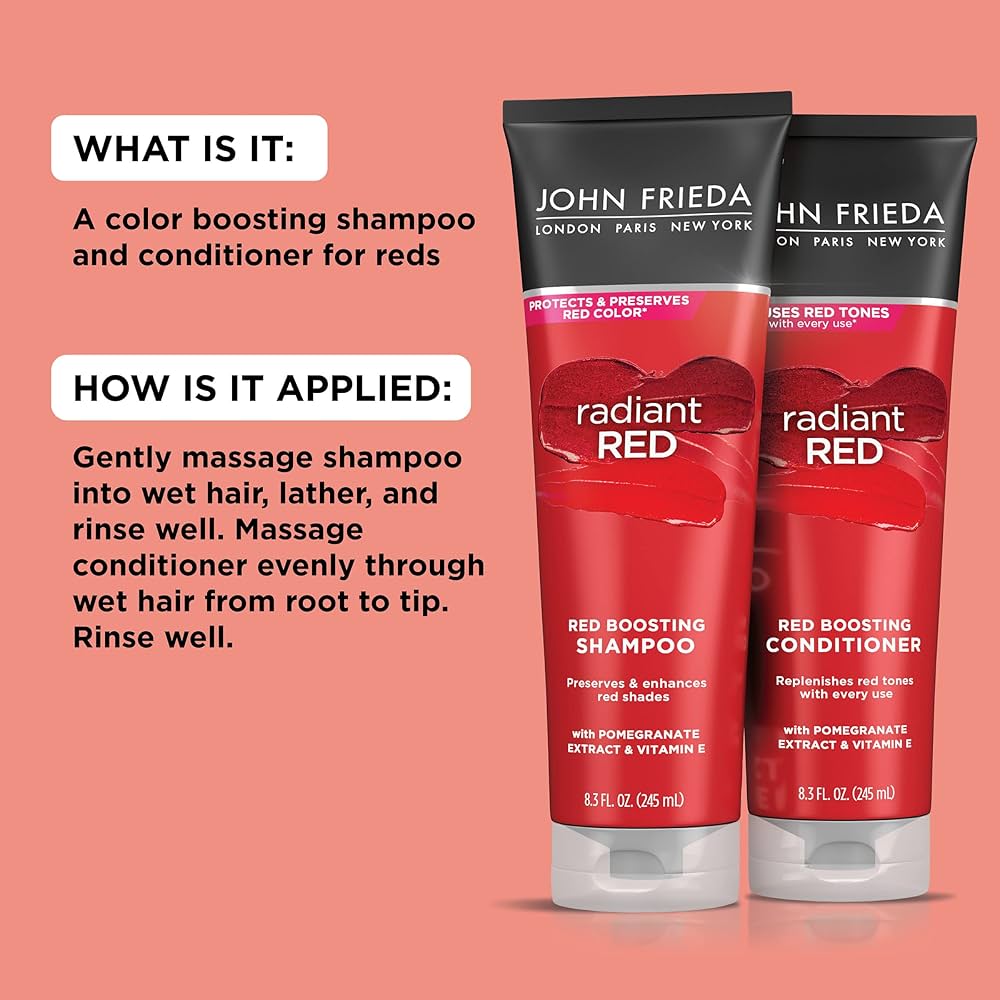 John Frieda Radiant Red Boosting Shampoo, 250ml