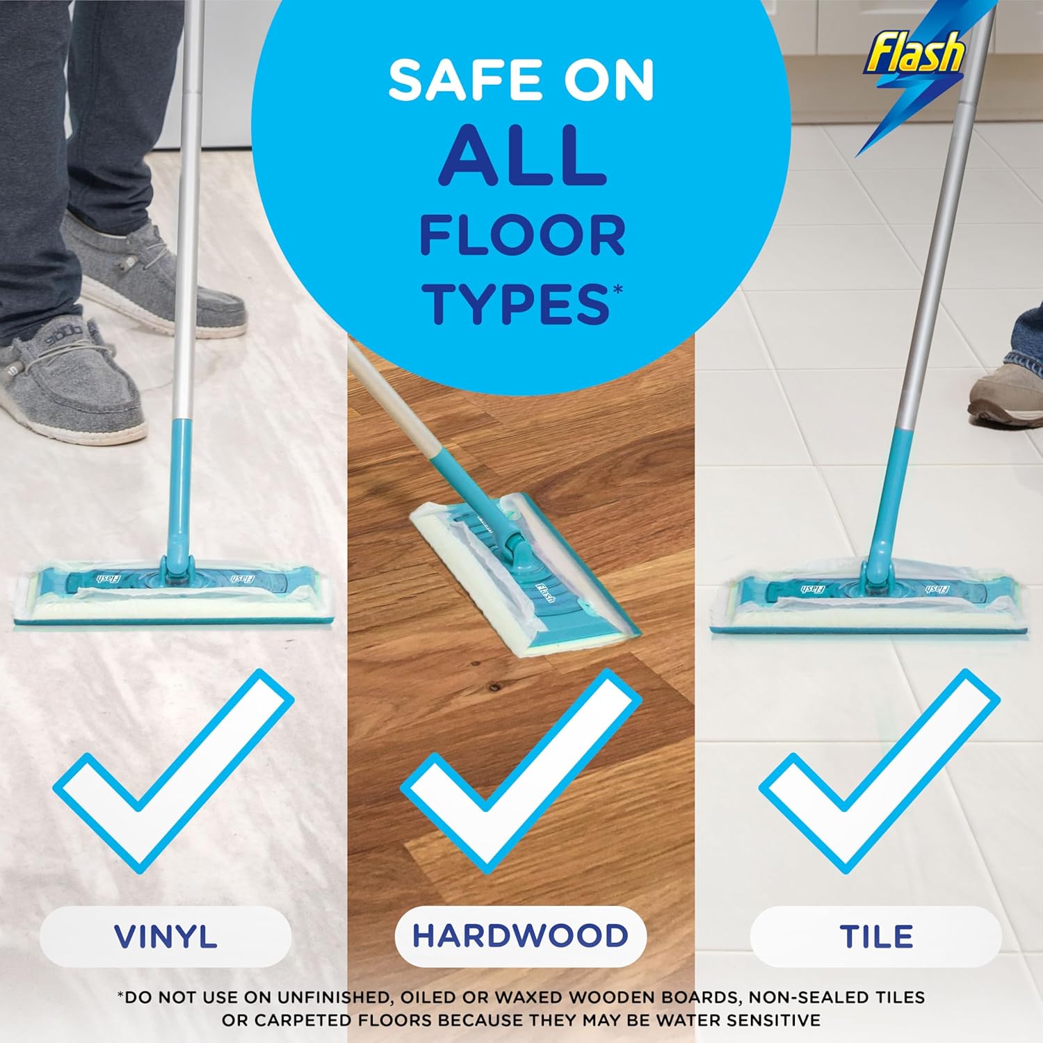 Flash Speedmop Floor Cleaner Starter Kit (8 Wet + 16 Dry Pads)