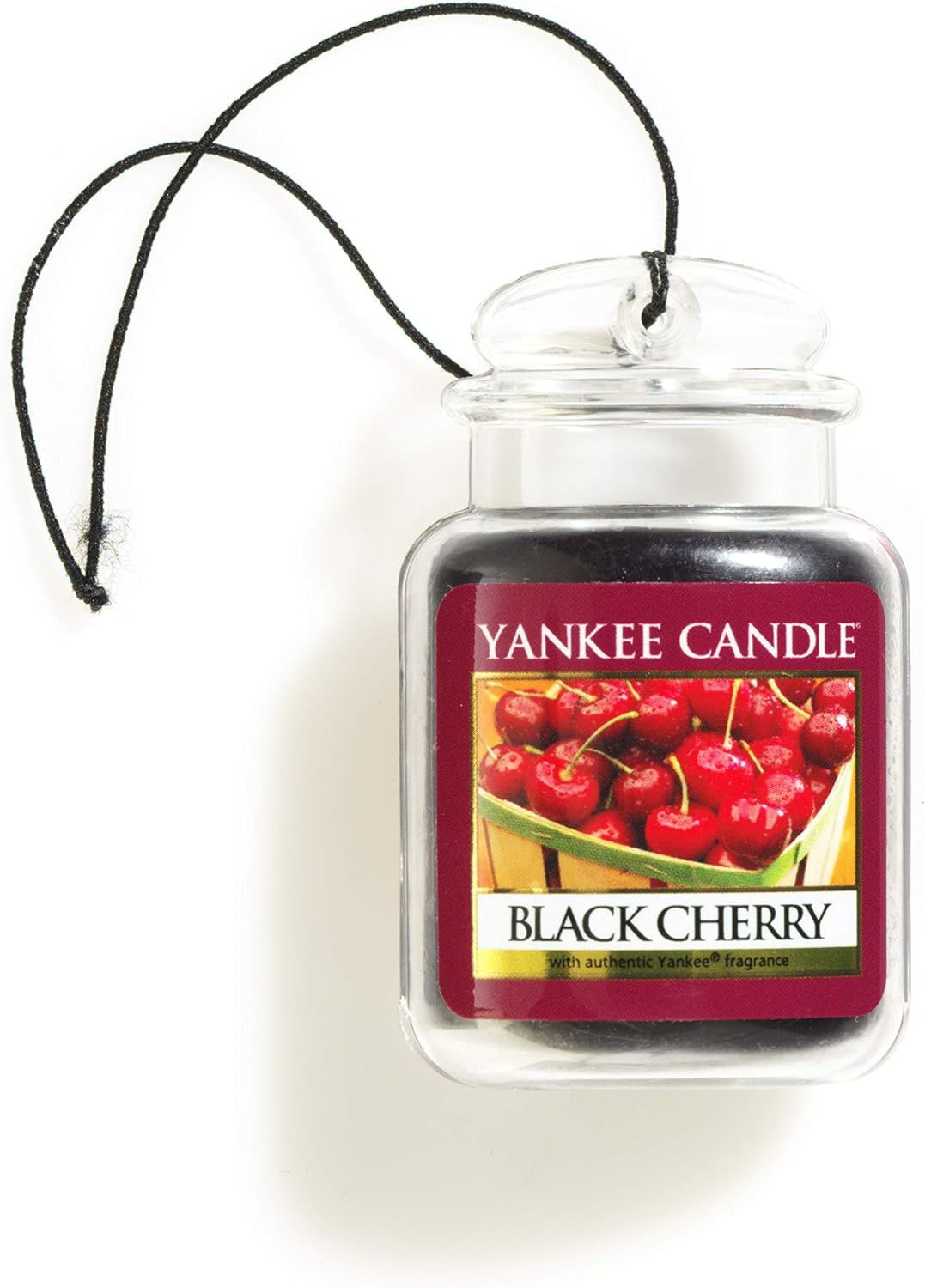 Yankee Candle 3D Car Jar Air Freshener, Black Cherry Fragrance