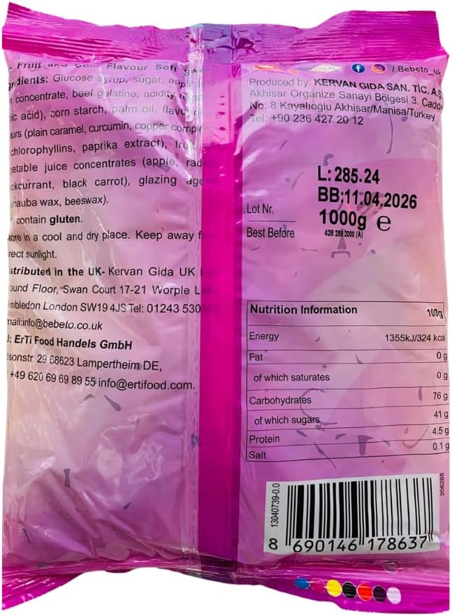 Bebeto Gummy Mix Pick & Mix Sweets – 1kg Bag