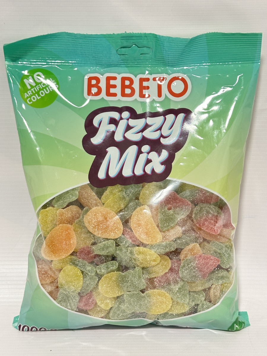 Bebeto Fizzy Mix Fruit Flavour Pick & Mix Sweets – 1kg Bag 