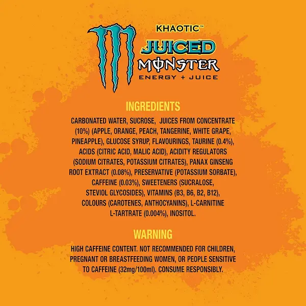 Monster Khaotic Energy Drink 12 x 500ml