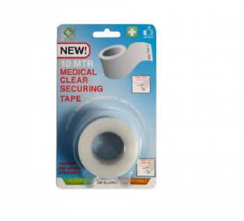 A+E Medical Clear Securing Tape - 10 Meter