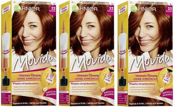 Garnier Movida Copper Mahogany Hair Dye 3x Boxes