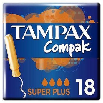 Tampax Compak 18 Super Plus Tampons - 80 Years of Tampax Quality