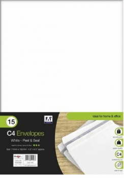 Anker C4 White Envelopes Peal & Seal 15-Pack