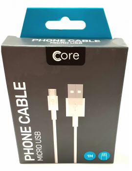Core Phone Cable Micro USB Phone,Tablet Or Gadget 1 Metre