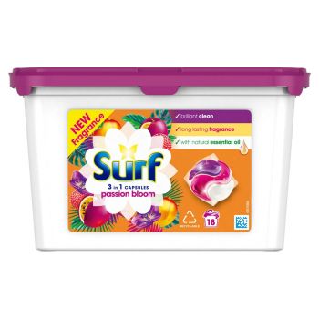 Surf 3 in 1 Washing Capsules Passion Bloom (18 Washes)