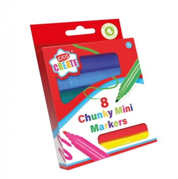 Kids Create Chunky Mini Markers - 8pcs 3+