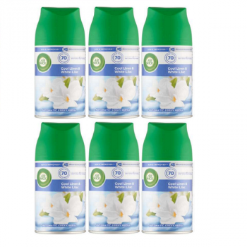 Air Wick Air Freshmatic Cool Linen & White Lilac Refill Tins 6 x 250ml