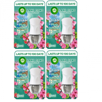 Air Wick Electrical Plug In Kit, Lake Como Dreams - Holder & 1 Refill x4 Packs