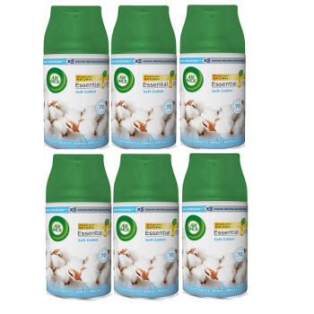 Air Wick Air Freshener Freshmatic Soft Cotton Refill Tins 6 x 250ml Bulk Buy