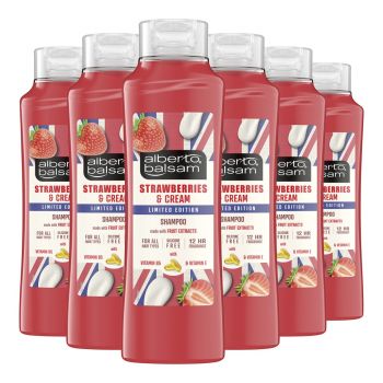 Alberto Balsam Strawberries & Cream Shampoo (6x 350mls)