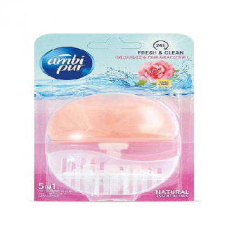 Ambi Pur 5 in 1 Toilet Rim Block Rose & Pink Grapefruit 55ml