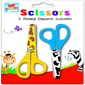 Kids Create Animal Printed Scissors 2-Piece 5+