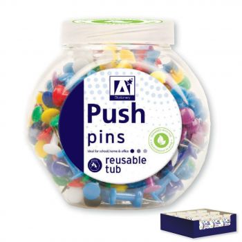 Anker Push Pins - Assorted Colours, Reusable Tub