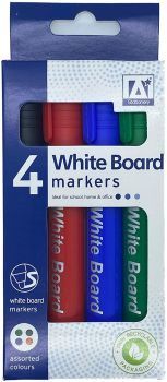 Anker White Board Markers, Assorted, 4 Pack