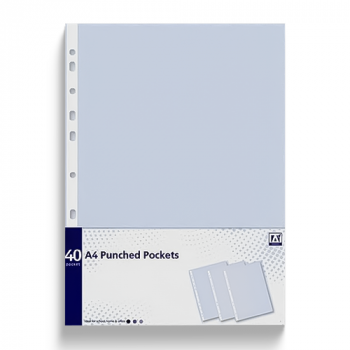 Anker Stationery A4 Punched Pockets (40 Pockets)