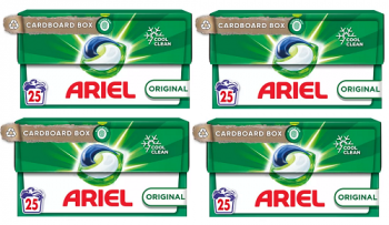 Ariel All In One Washing Pods Original - 4 x 25 Washes - 630g