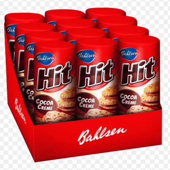 Bahlsen Hit Cocoa Creme Sandwich Chocolate Biscuits (12x 220g)