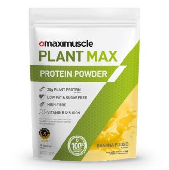 Maximuscle Plant Max Protein Powder - Banana Fudge - 16 Servings - 480g