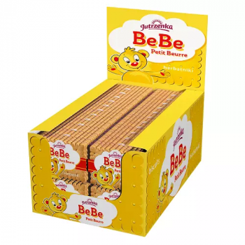 Jutrzenka BeBe Petit Beurre Herbatniki Biscuits full Case 48x 16g