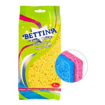 Bettina Extra Thick Cellulose Sponge Wipes 2pcs