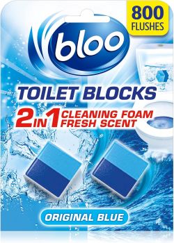 Bloo Toilet Blocks 2in1 Original Blue 2x 50g