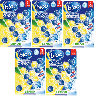 Bloo Power Active Trio Lemon Rim Block 5 Packs (3 x 50g)