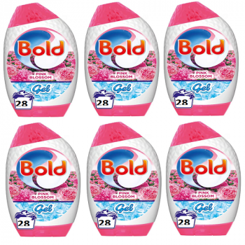  Bold Pink Blossom Laundry Washing Gel 28 Wash 980ml (x6 Bottles)