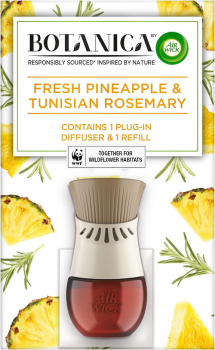 Botanica Plug-In Diffuser Kit Fresh Pineapple & Rosemary 19ml  (Two Pin Plug)