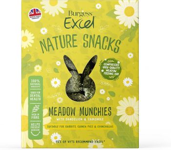 Burgess Excel Meadow Munchies Rabbit, Guinea Pig & Chinchilla Feeding Hay Treats - 1kg