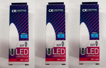 CK Lighting E27 LED Day Light Candle Energy Saving Light Bulb C37 6W = 40W 3xPack