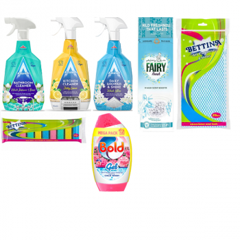 Laundry & Cleaning Bundle 7 Piece Set Fairy, Bold, Astonish, Bettina