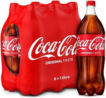 Coca Cola Original Coke 6 x 1Ltr Bottle