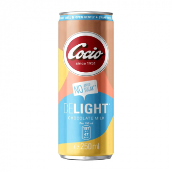 Cocio Delight Chocolate Milk No Added Sugar Drink Cans 250ml