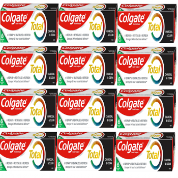  Colgate Total Charcoal & Clean Toothpaste 75ml (x12 Boxes)