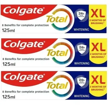 Colgate Total Whitening Toothpaste 3 x 125ml